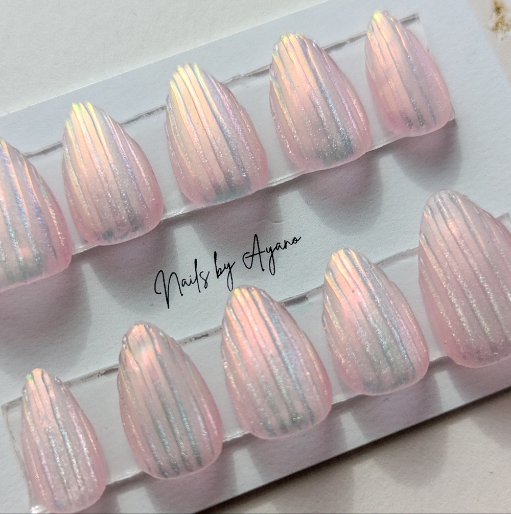 Iridescent Aurora Press On Nails✨  Hand made pres